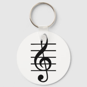 Treble Clef Keychain