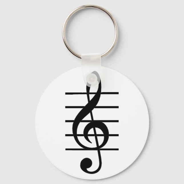 Treble Clef Keychain (Front)