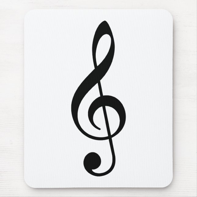Treble Clef Mouse Pad (Front)