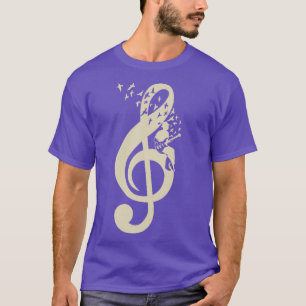 Treble Clef Music Bass Guitar Vintage T-Shirt