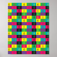 Treble Clef Music Colourful