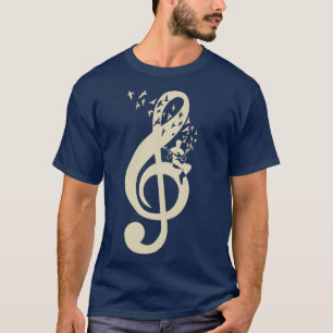 Treble Clef Music Electric Guitar Vintage T-Shirt