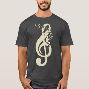 Treble Clef Music Flute Vintage T-Shirt