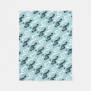 Treble Clef Music Gift Musician Teacher Band Fleece Blanket