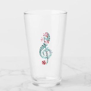 Treble Clef Music Gift Musician Teacher Band Glass