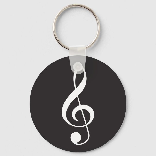 Treble Clef Music Keychain Gift (Front)