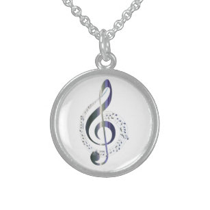 Treble Clef Music Note Charm Necklace