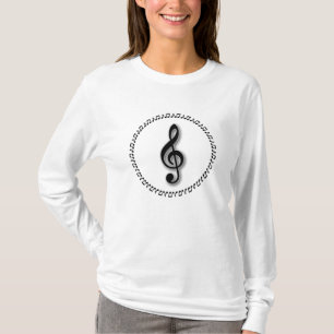 Treble Clef Music Note Design T-Shirt