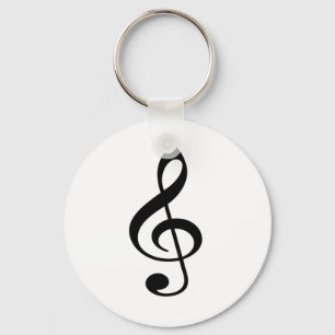 Treble Clef Music Note Key Ring