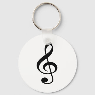 Treble Clef Music Note Key Ring