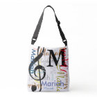 Treble Clef Music Note Monogram with Colour Names