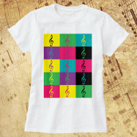 Treble Clef Music Pattern Bright Colourful