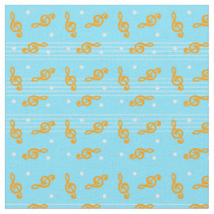 Treble Clef Music Pattern Fabric