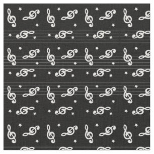 Treble Clef Music Pattern Fabric