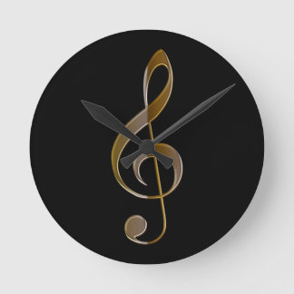Treble Clef Music-themed Wall Clock