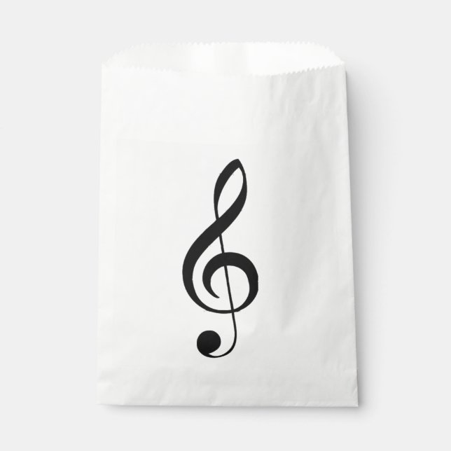 Treble Clef Musical Favour Bag (Front)