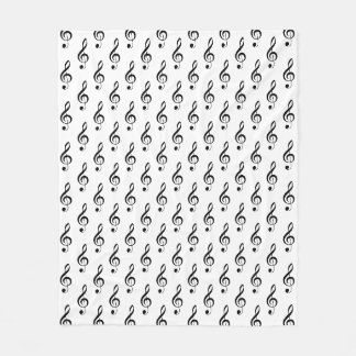 Treble Clef Musical Fleece Blanket