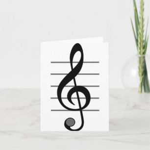 Treble Clef Musical Note Note Cards