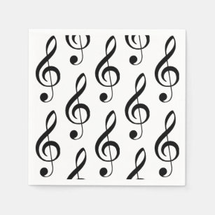 Treble Clef Musical Paper Napkin