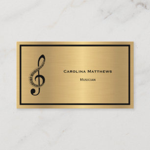 Treble Clef Musician Minimalist Business Card