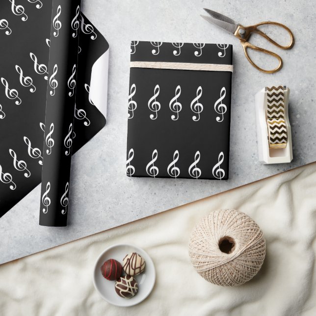 Treble Clef pattern Wrapping Paper (Crafts)