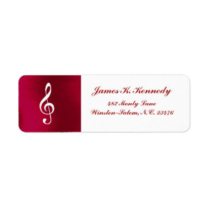 TREBLE CLEF -RETURN ADDRESS  LABEL
