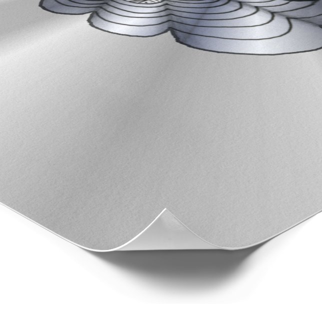Treble Clef Silver Customisable Poster (Corner)