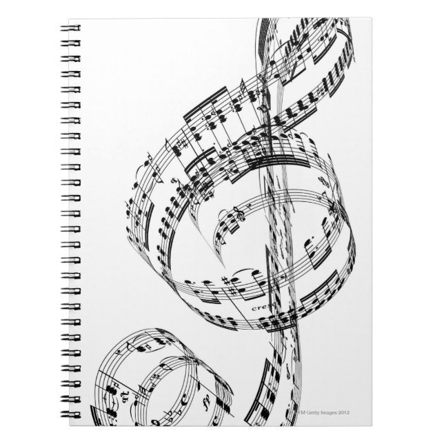 Treble Clef Spiral Notebook (Front)
