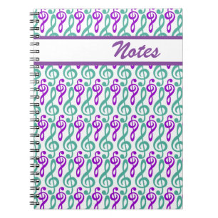 Treble Clef Spiral Notebook