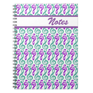 Treble Clef Spiral Notebook
