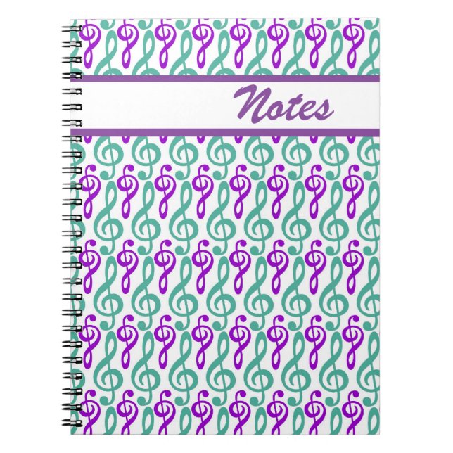 Treble Clef Spiral Notebook (Front)
