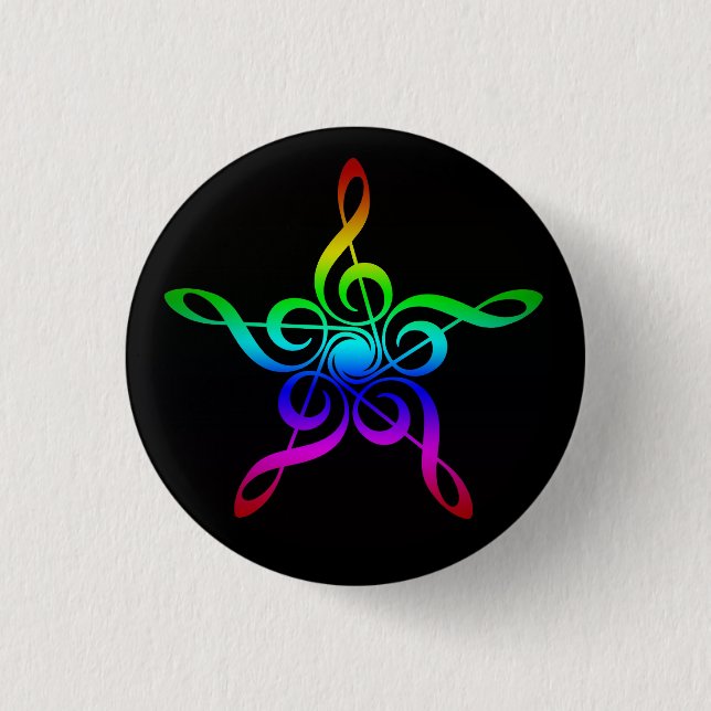 Treble Clef Star button (Front)