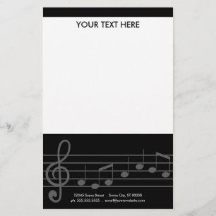 treble clef stationery
