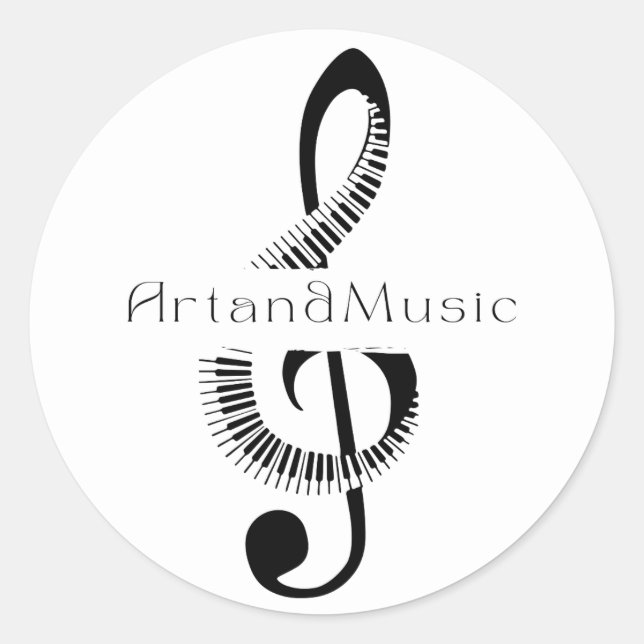 Treble Clef Sticker (Front)