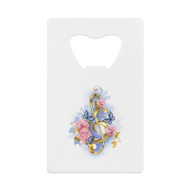 Treble clef with Pink Roses (Front)