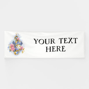 Treble clef with Pink Roses Banner