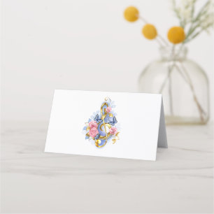 Treble clef with Pink Roses Loyalty Card