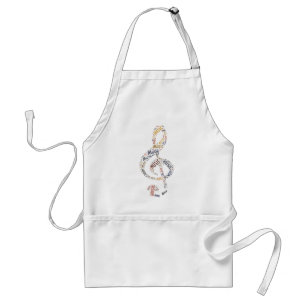 Treble Clef Word Art Standard Apron