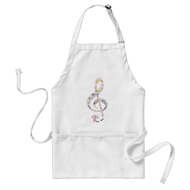 Treble Clef Word Art Standard Apron (Front)