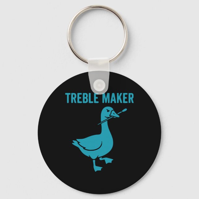 Treble Maker Funny Goose Music Teacher Nd _1  Key Ring (Front)