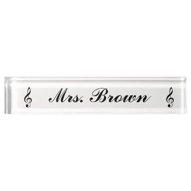 "Treble" Personalised Nameplate (Front)