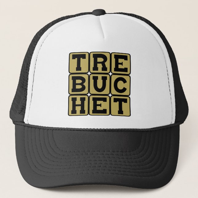 Trebuchet, Catapult Weapon Trucker Hat (Front)