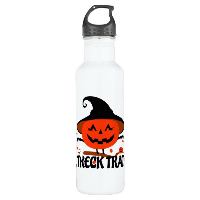 Treck Trat Pumpkin Smiling 710 Ml Water Bottle (Front)