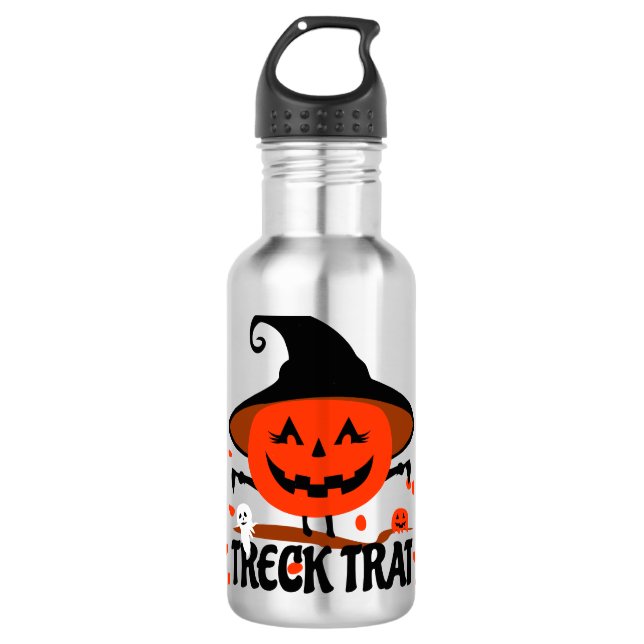 Treck Trat Pumpkin Smiling 710 Ml Water Bottle (Front)
