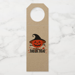 Treck Trat Pumpkin Smiling Bottle Tag