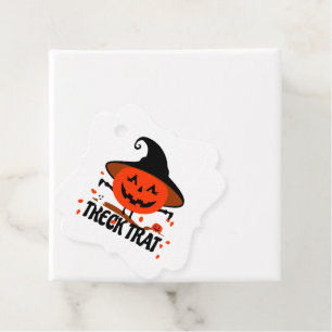 Treck Trat Pumpkin Smiling Favour Tags
