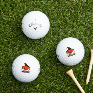 Treck Trat Pumpkin Smiling Golf Balls