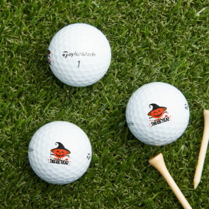 Treck Trat Pumpkin Smiling Golf Balls
