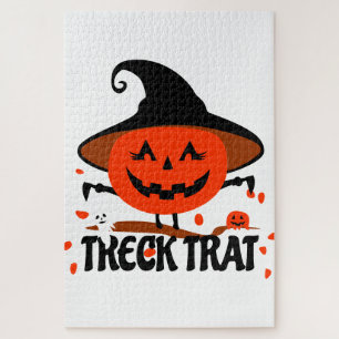 Treck Trat Pumpkin Smiling Jigsaw Puzzle