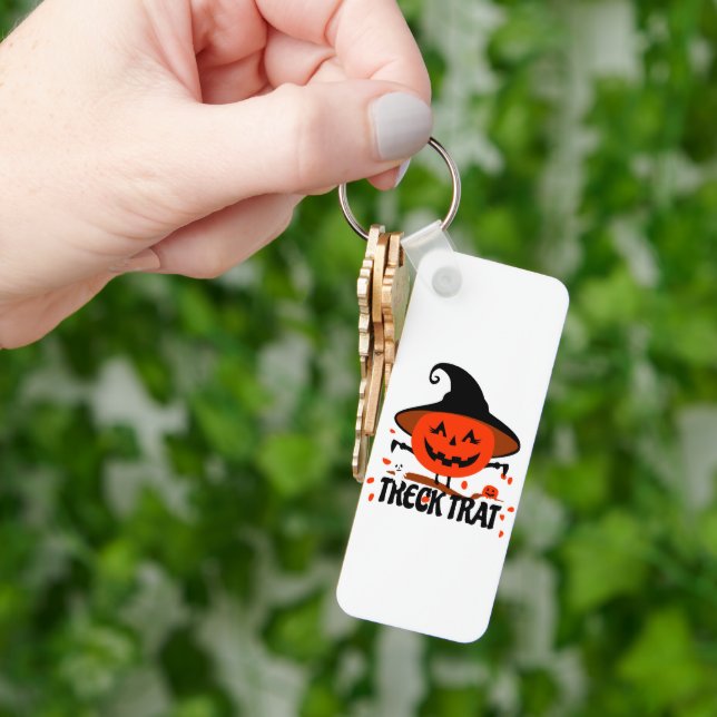 Treck Trat Pumpkin Smiling Key Ring (Hand)